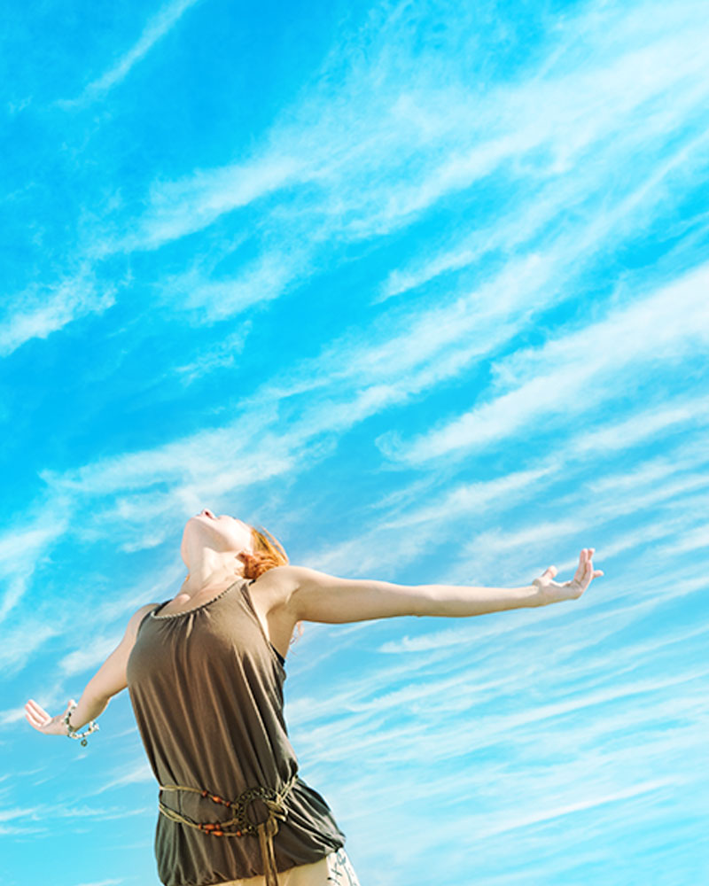 A lady Feeling relaxed