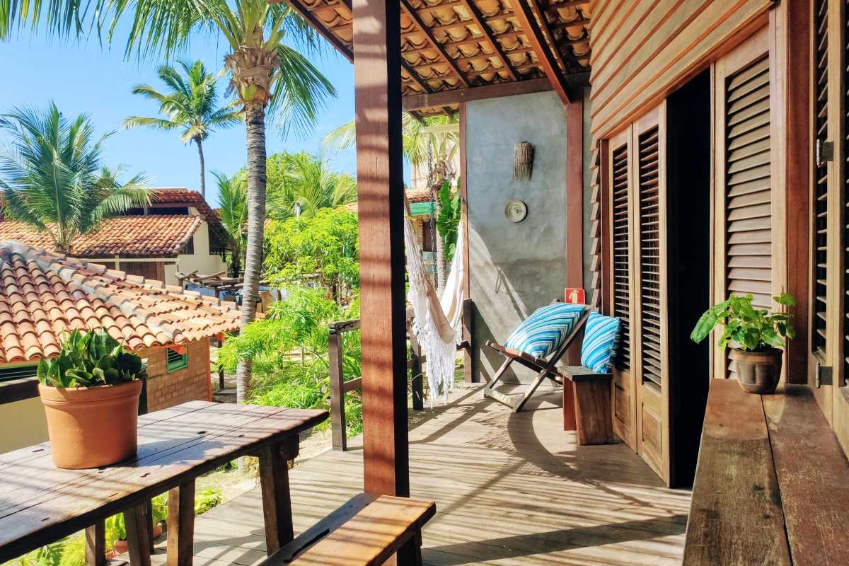 View from the verandah of Premium Chalets Sixtuple at Convento Arcadia, Atins