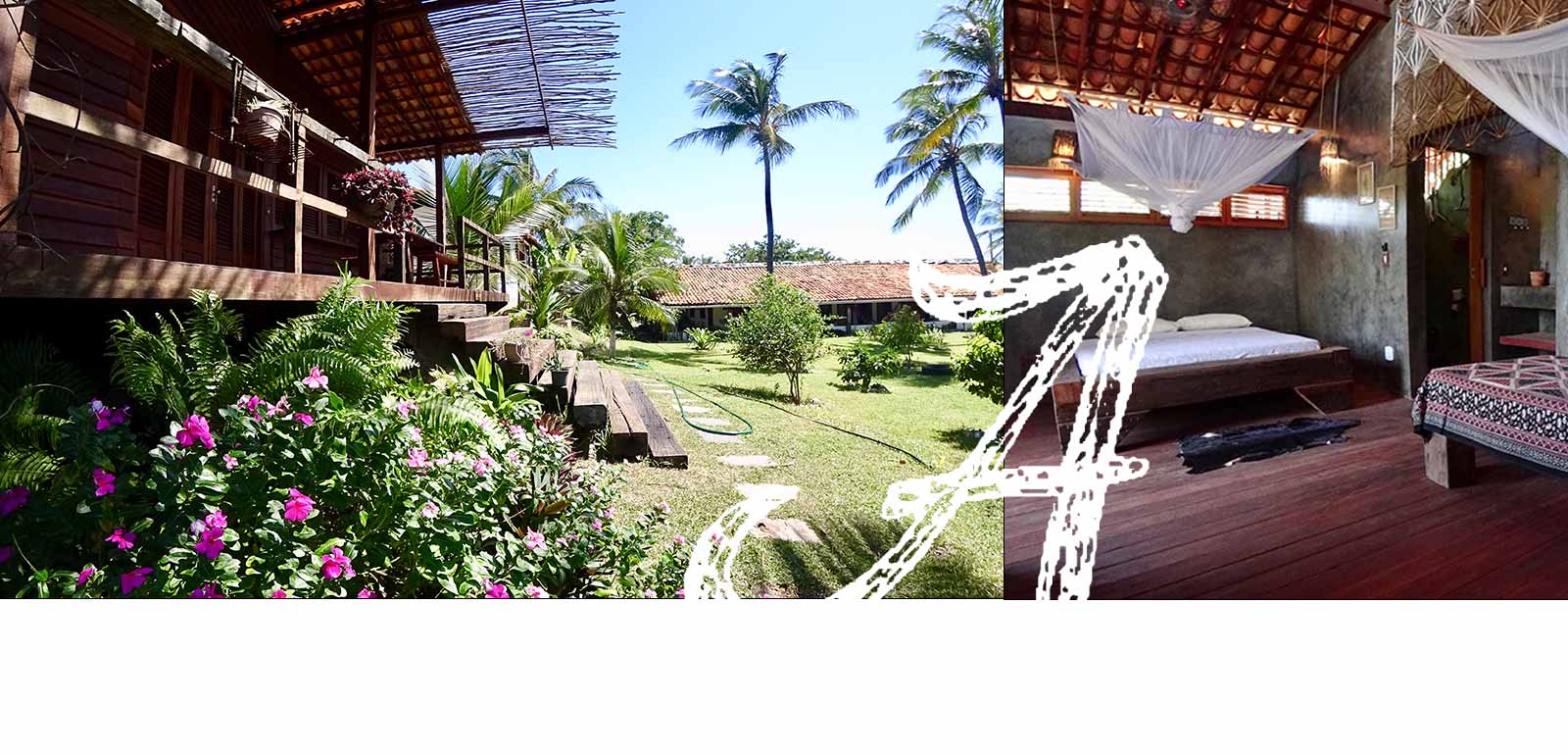 View of the accommodations in Convento Arcadia, Atins