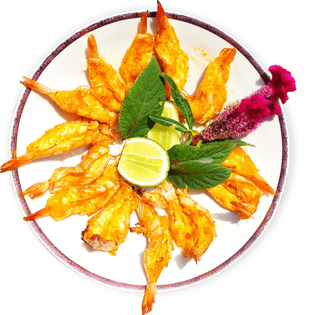 A decorated sea food platter