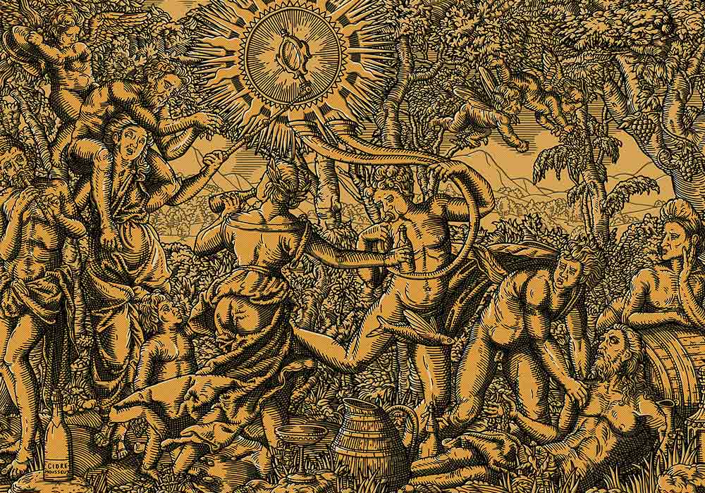 painting of ancient people in a war