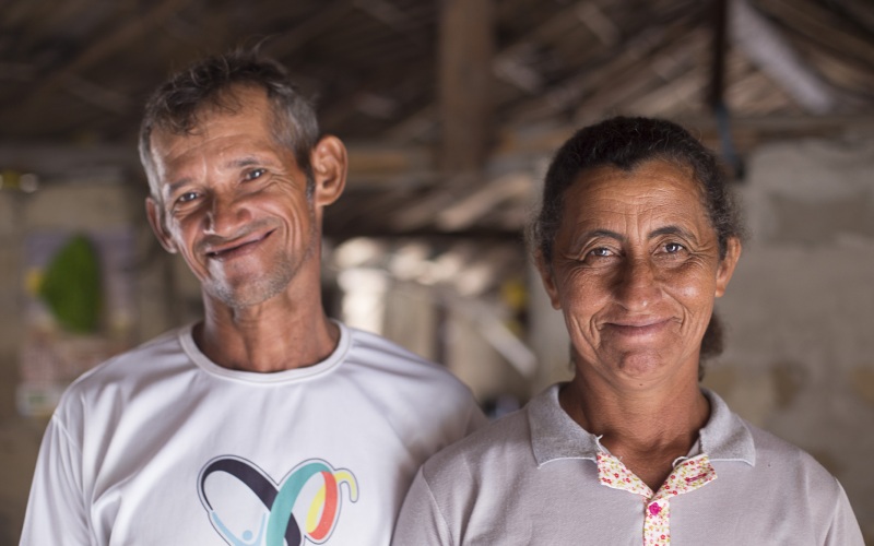 Portrait of an older couple smiling