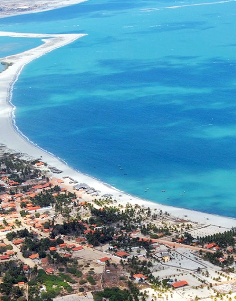 ariel view of a blue beach