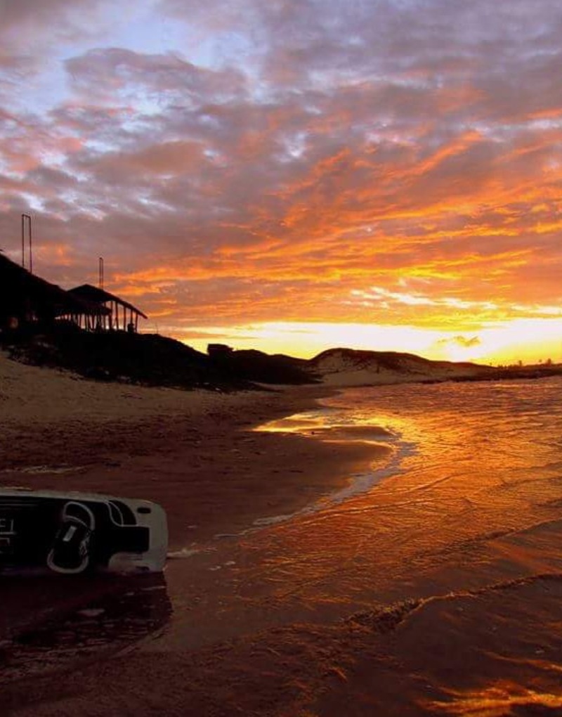 beautiful sunset at beach