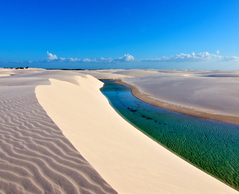 sandy desert with blue sky