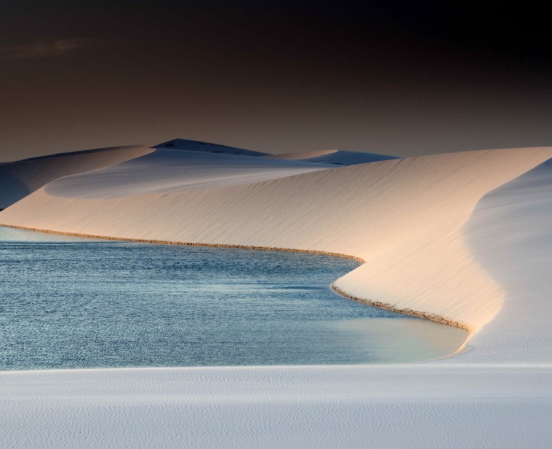 blue waters in the desert