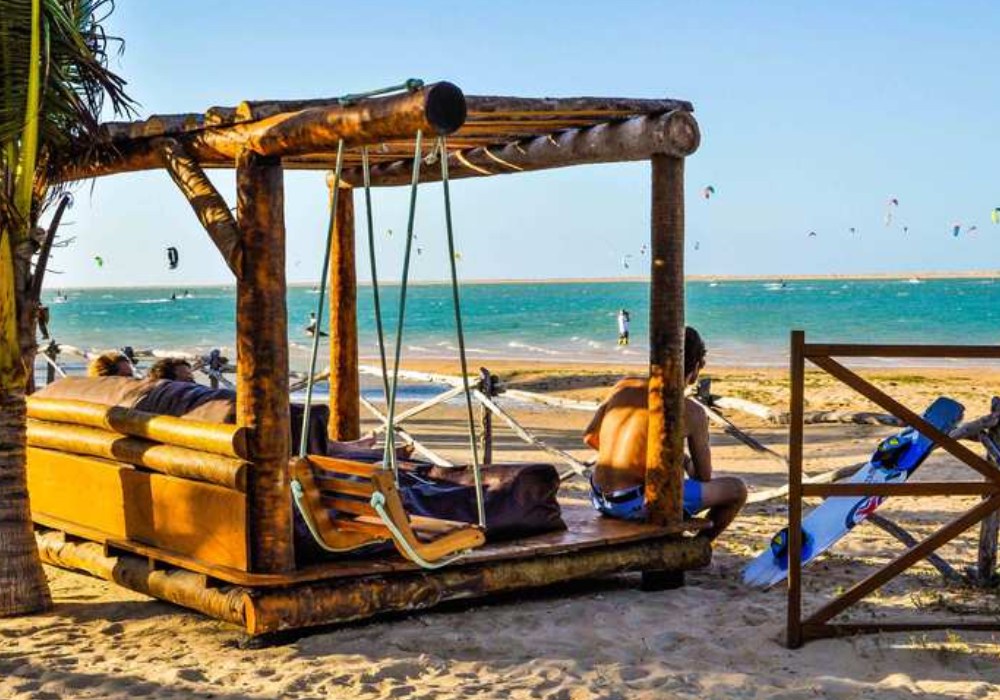 resting at the beach