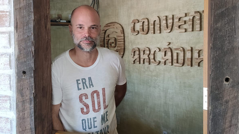 Foreign man in a white shirt at convento arcadia