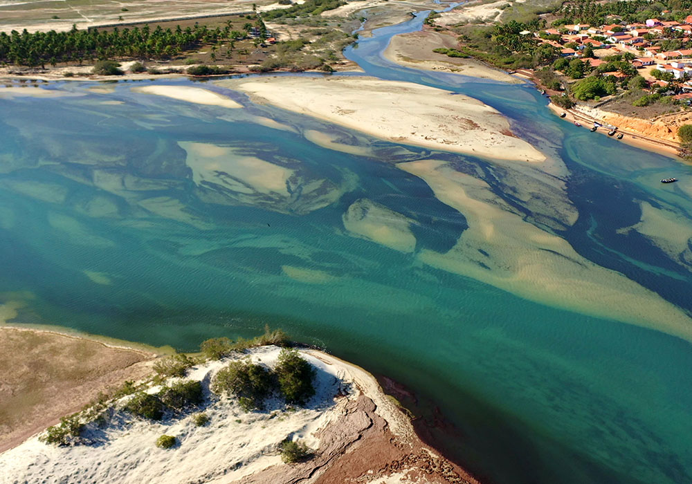 panoramic views of a lagoon
