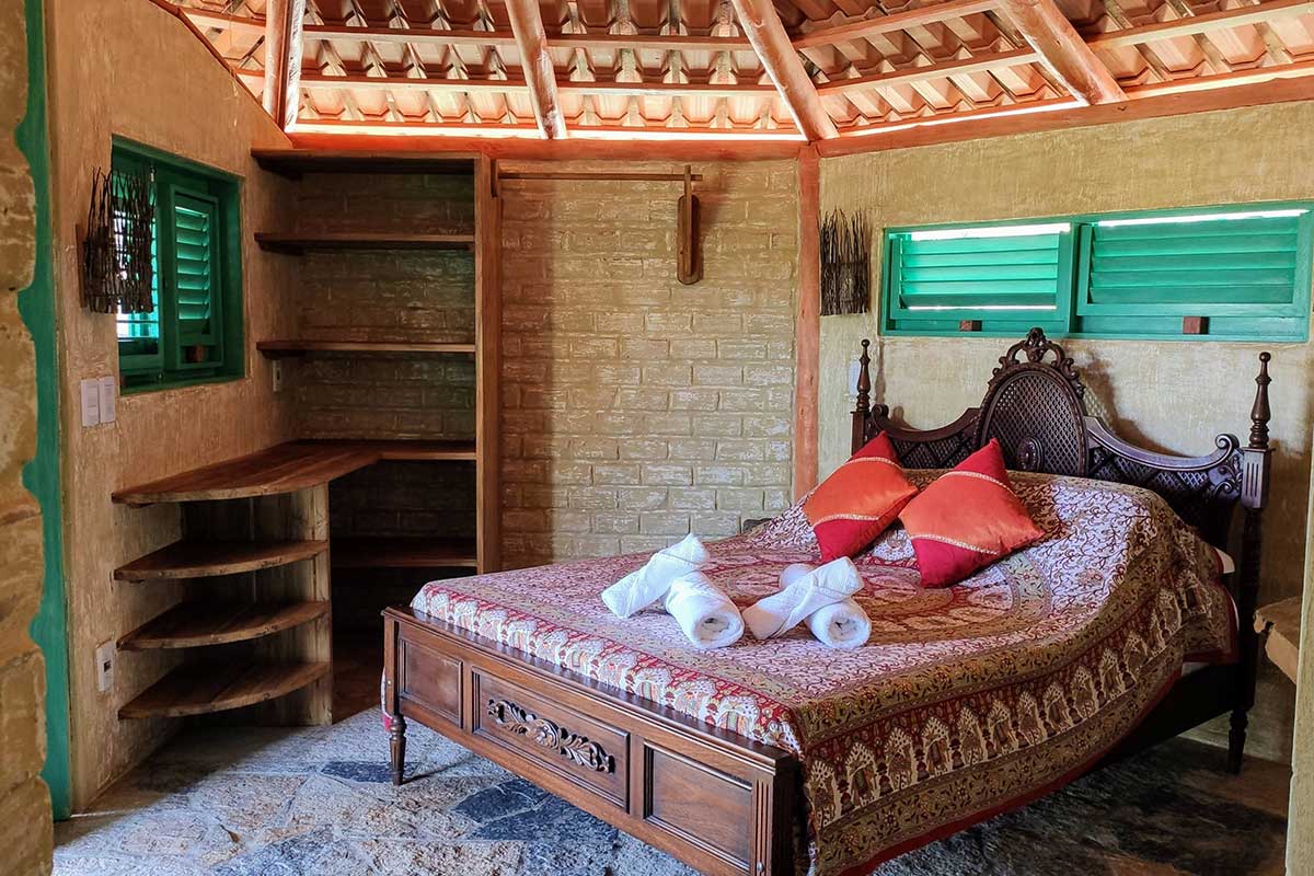 Interior View of the Standard Chalet Double Room at Convento, Atins.