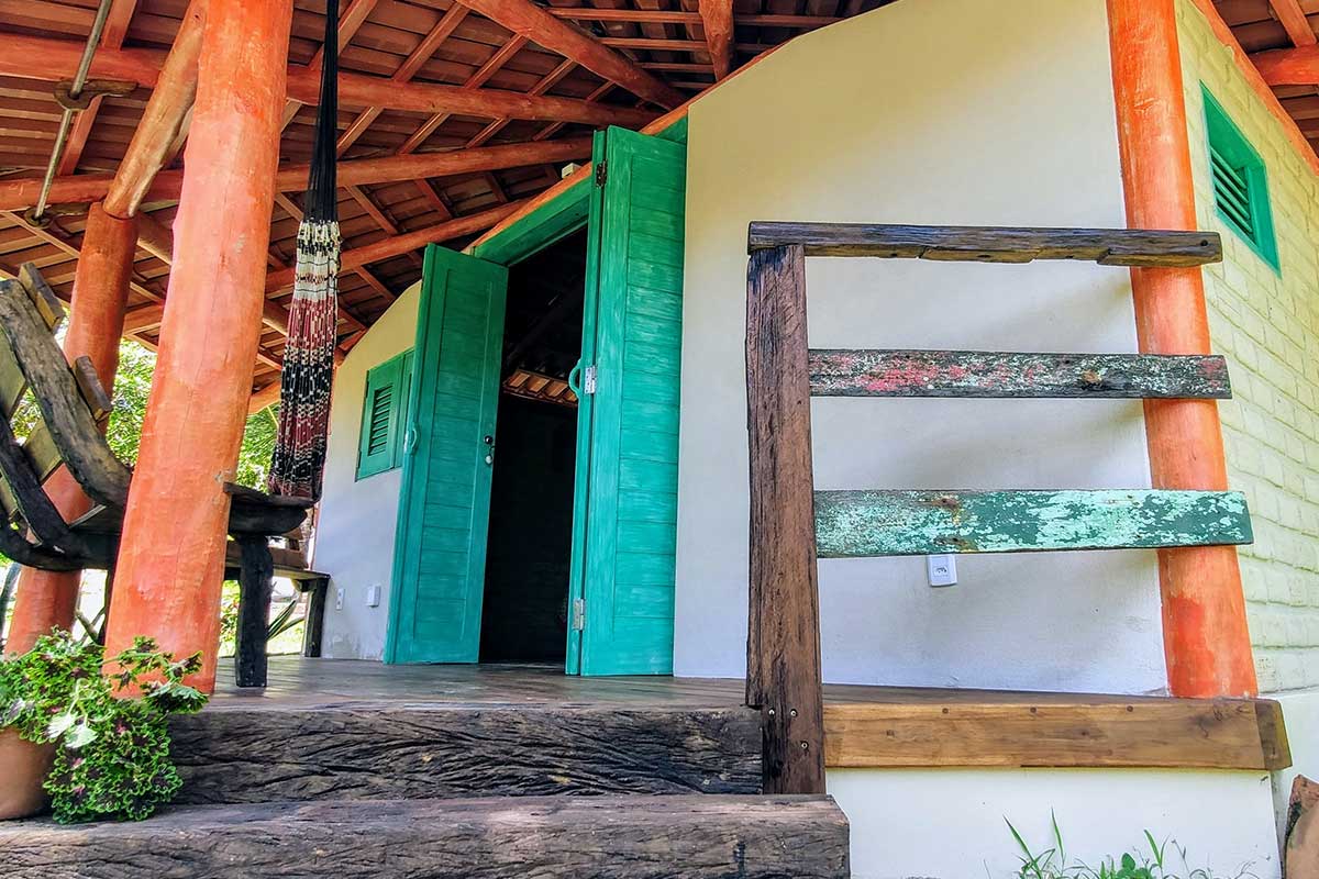 Entrance View to the Standard Chalet Double Room at Convento, Atins.