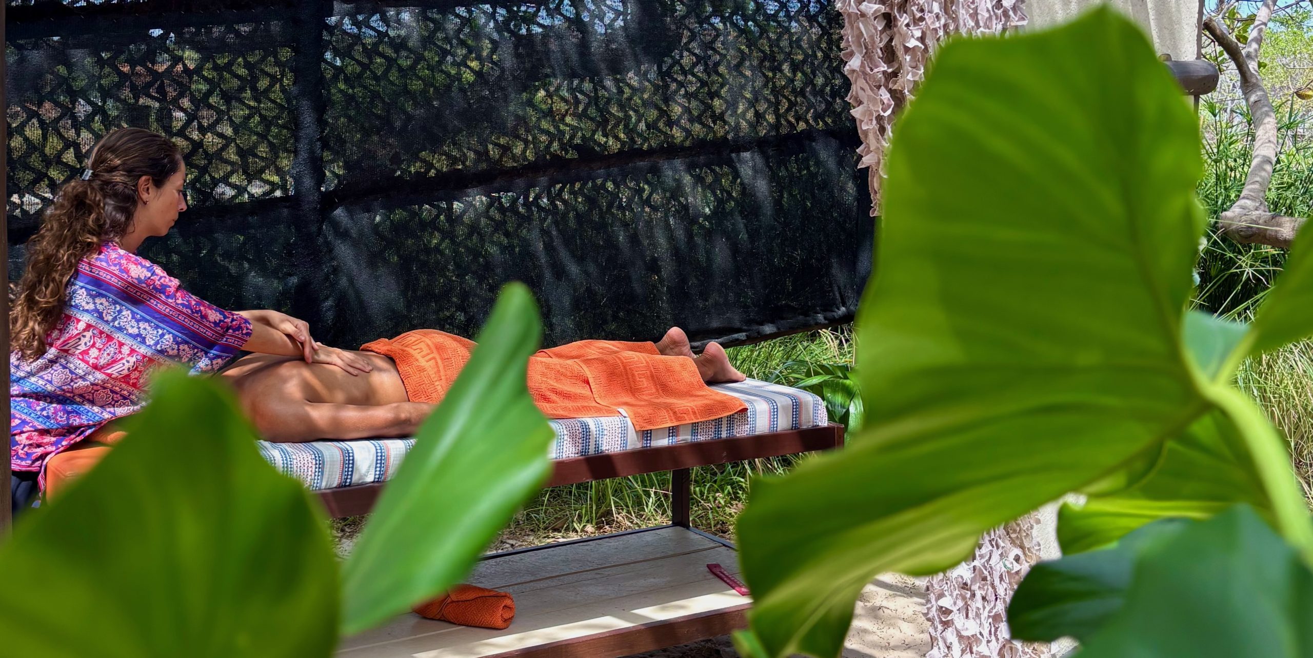 A lady at the spa in Convento Arcadia, Atins